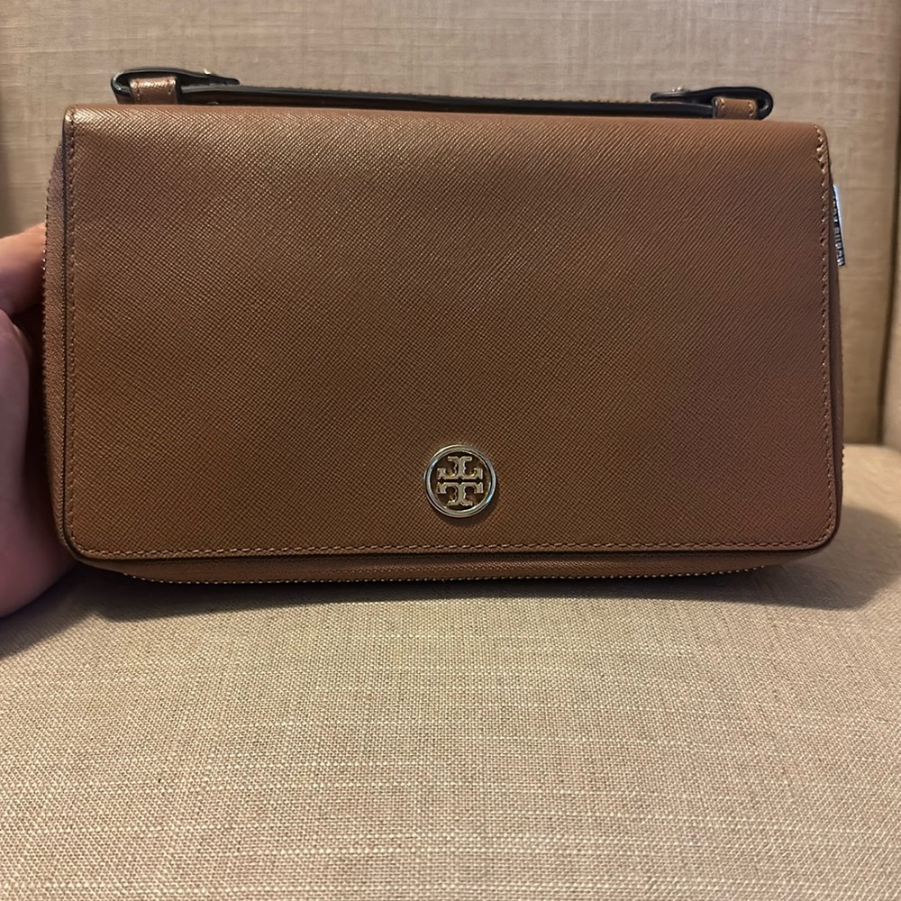 Tory Burch Tan Clutch Wallet